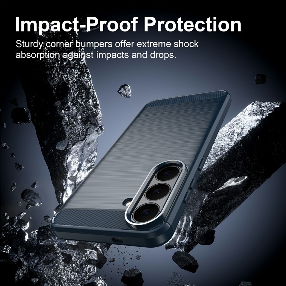 Carbon odolný gélový obal na Samsung Galaxy S26 FE - modrý