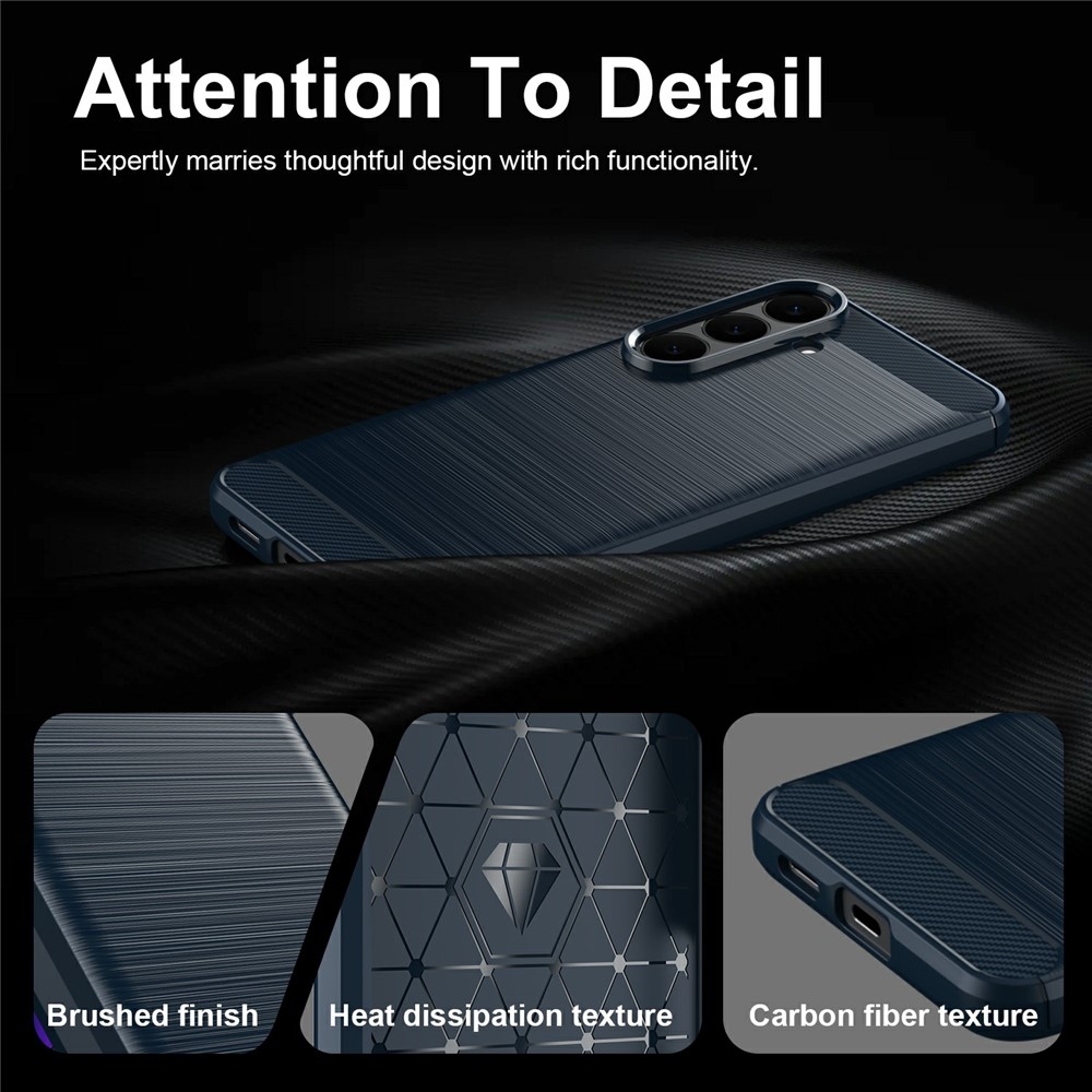 Carbon odolný gélový obal na Samsung Galaxy S26 FE - modrý