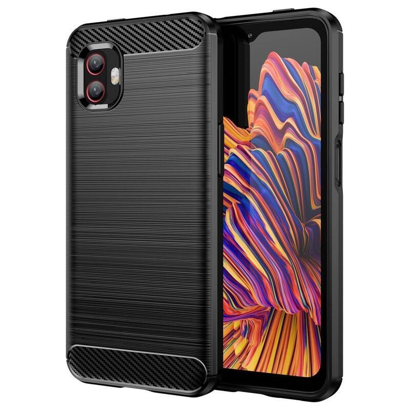 Carbon odolný gélový obal na Samsung Galaxy Xcover 6 Pro - čierny