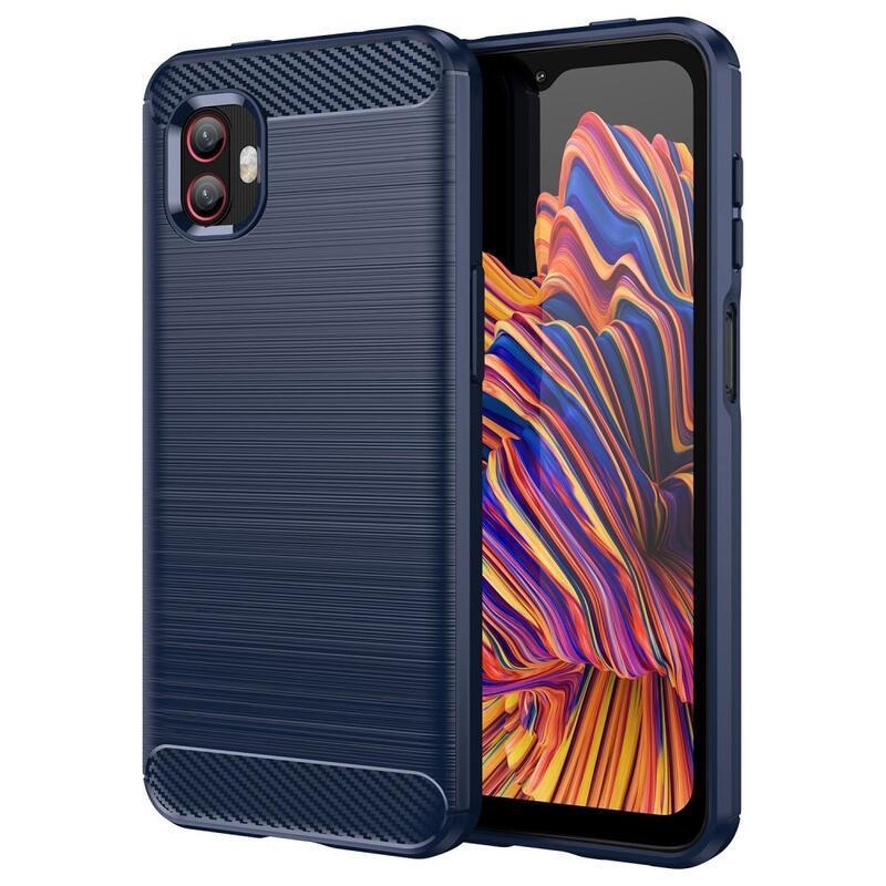 Carbon odolný gélový obal na Samsung Galaxy Xcover 6 Pro - modrý