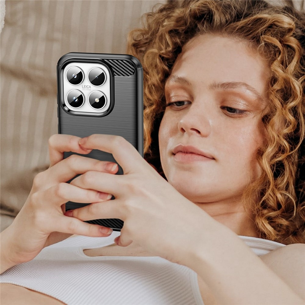 Carbon odolný gélový obal na Xiaomi 17 - čierny