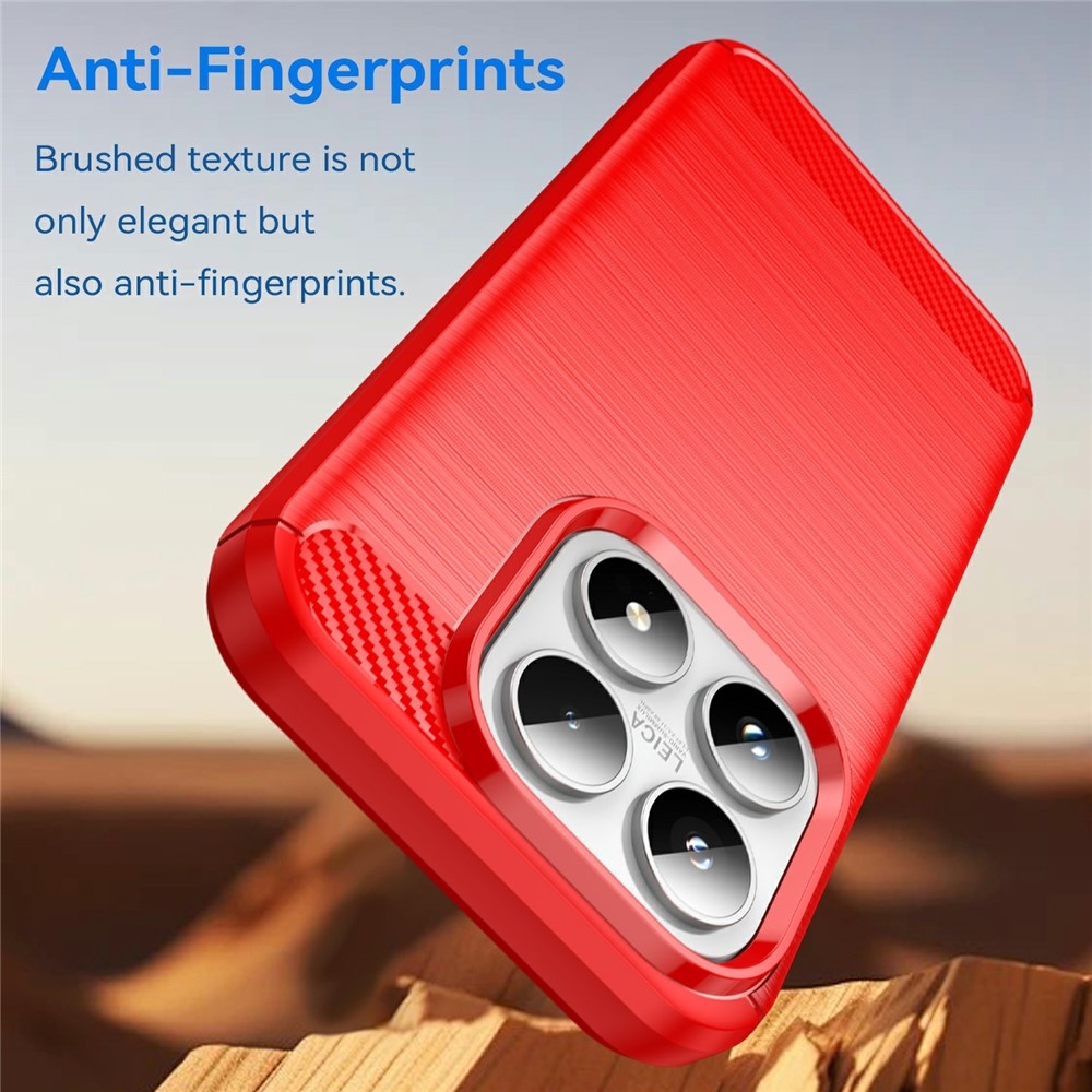 Carbon odolný gélový obal na Xiaomi 17 - červený