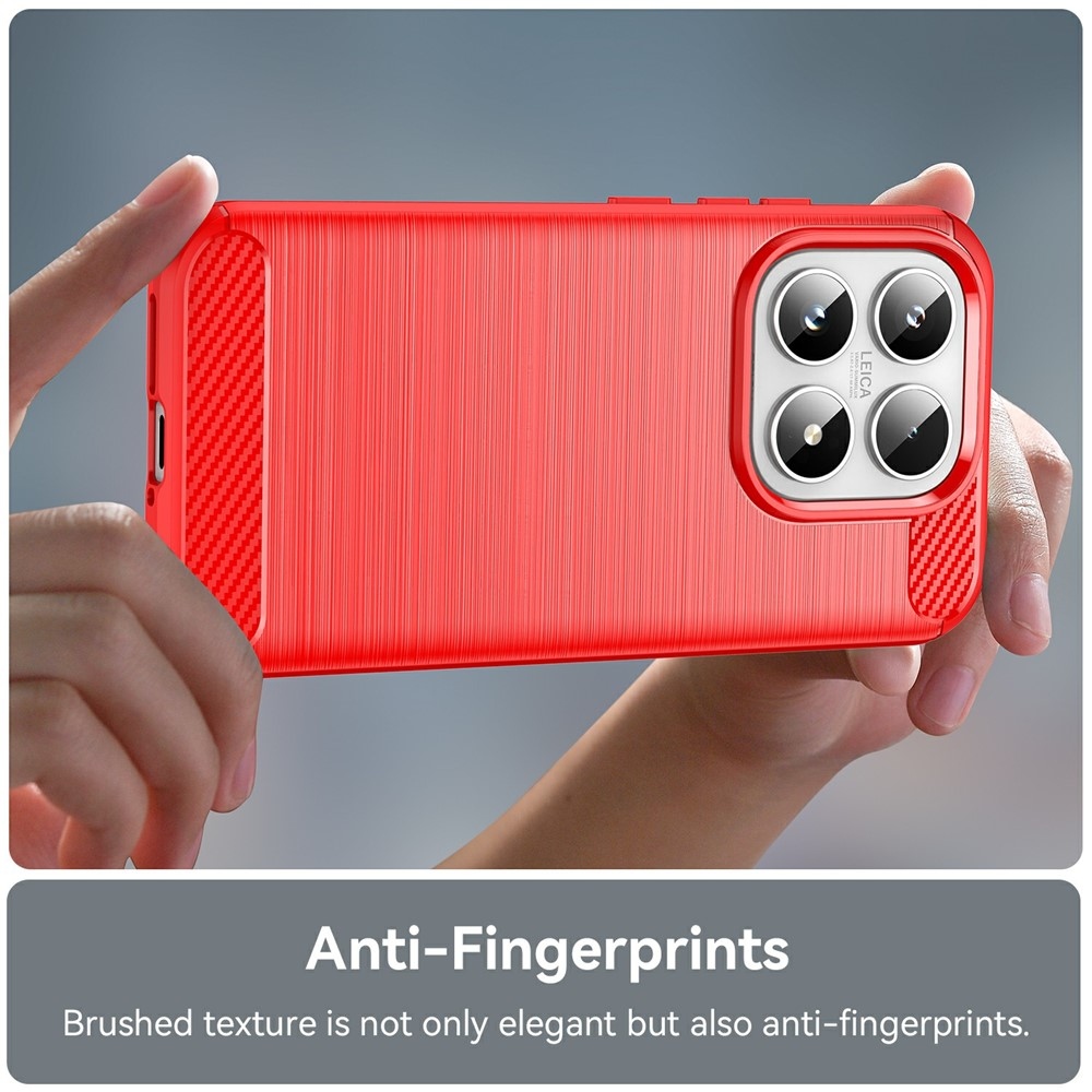 Carbon odolný gélový obal na Xiaomi 17 - červený