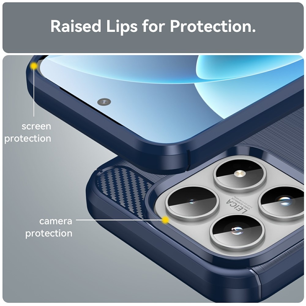 Carbon odolný gélový obal na Xiaomi 17 - modrý