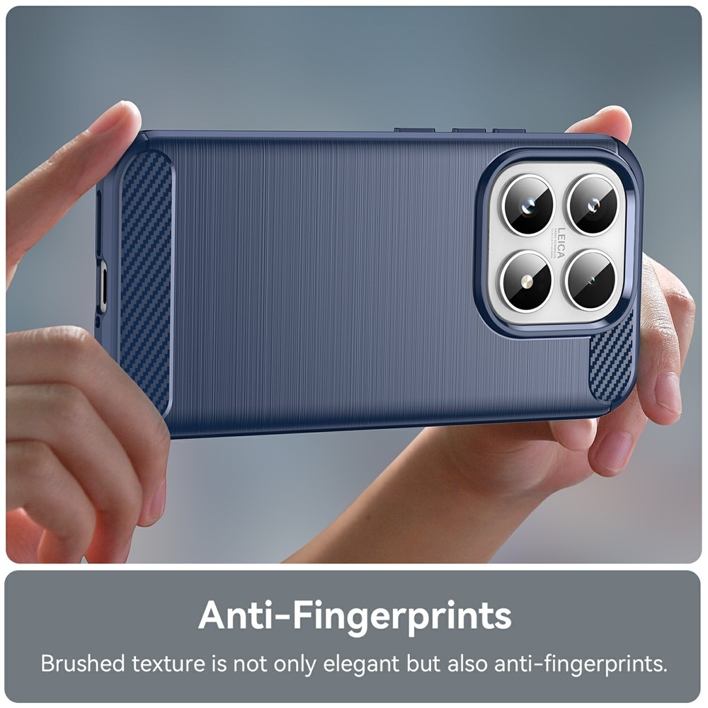 Carbon odolný gélový obal na Xiaomi 17 - modrý