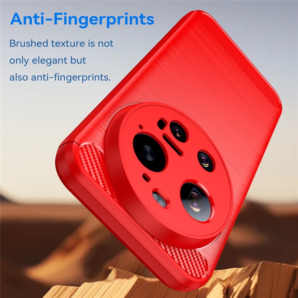 Carbon odolný gélový obal na Xiaomi 17 Ultra - červený