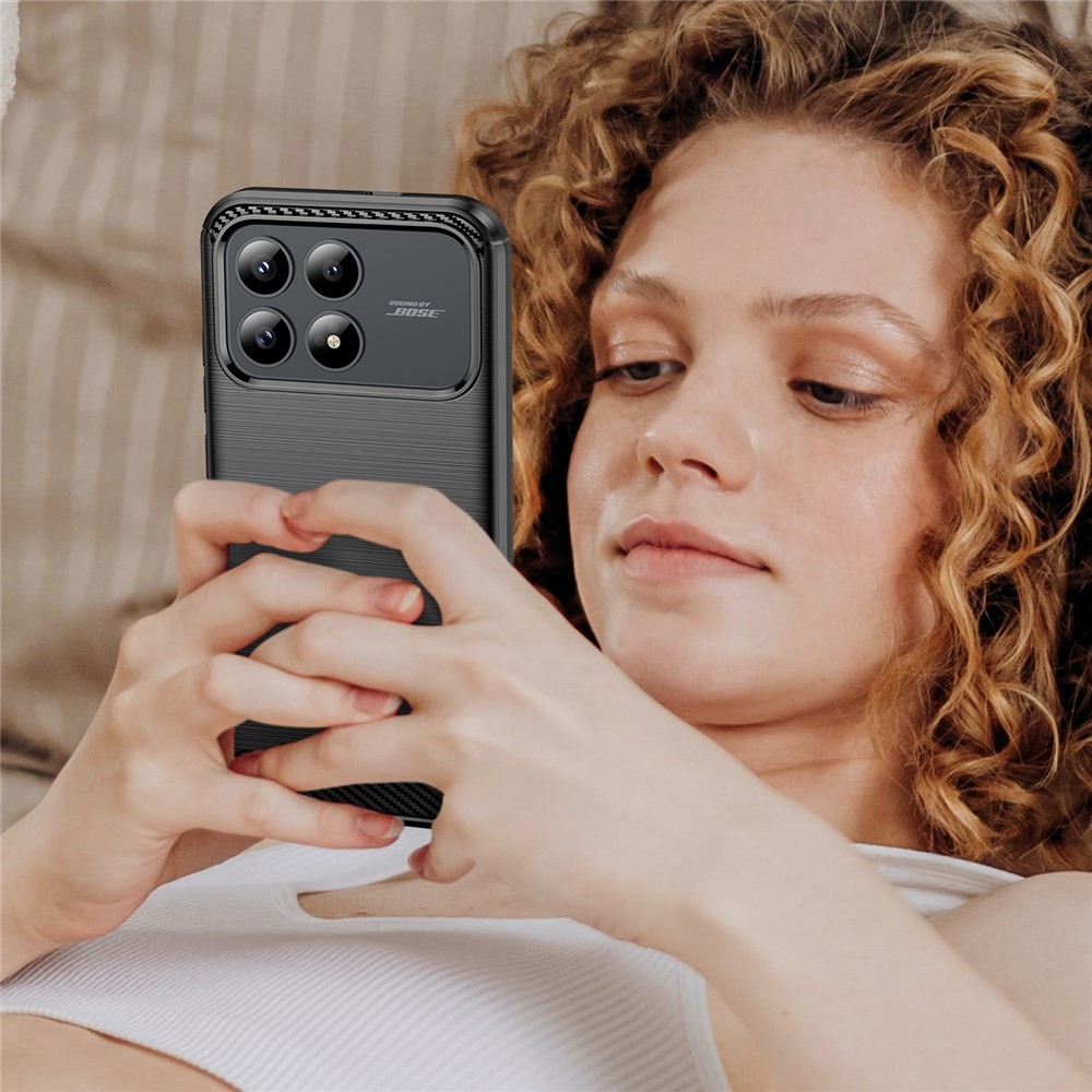 Carbon odolný gélový obal na Xiaomi Poco F8 Pro 5G - čierny