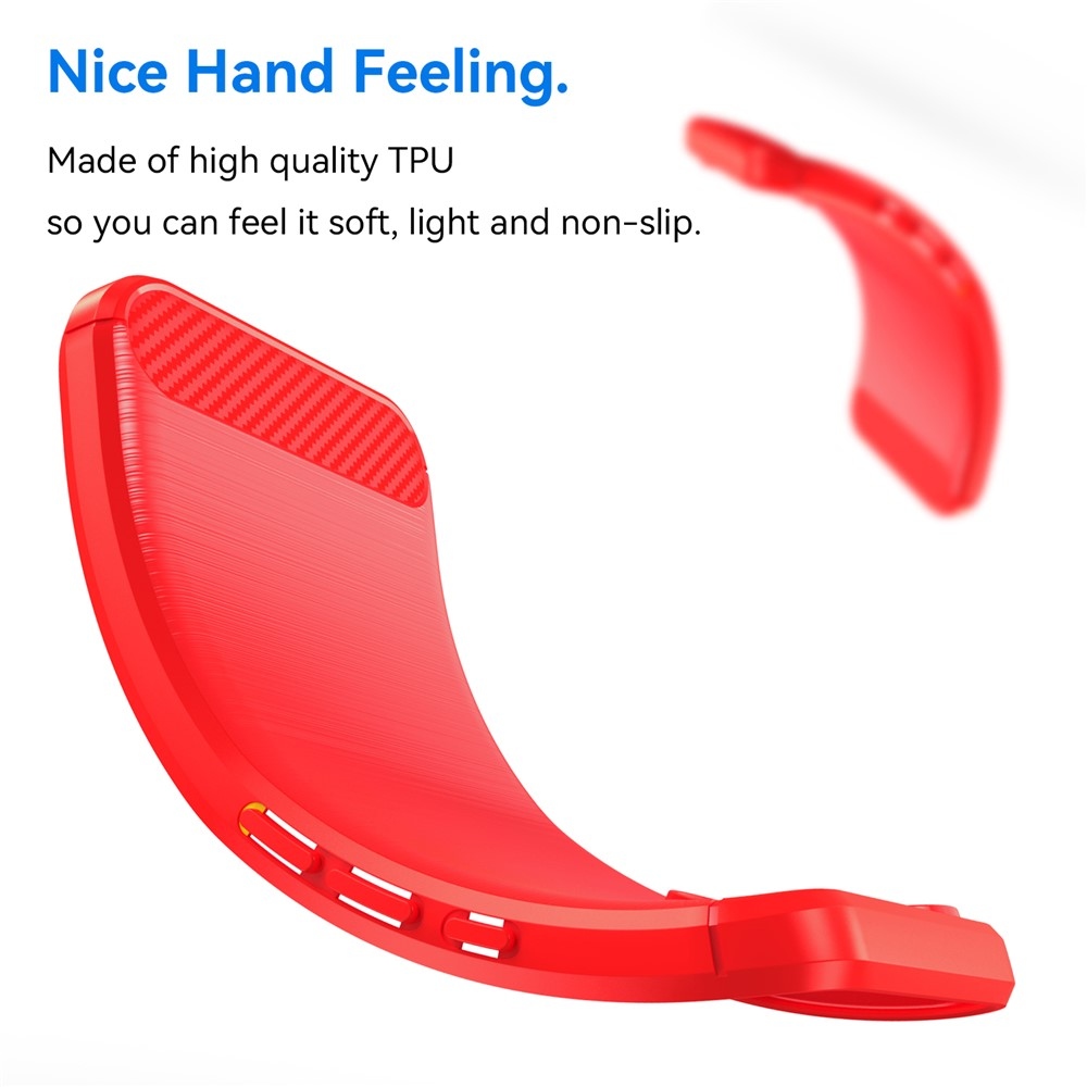 Carbon odolný gélový obal na Xiaomi Poco F8 Pro 5G - červený