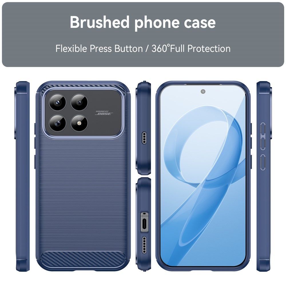 Carbon odolný gélový obal na Xiaomi Poco F8 Pro 5G - modrý