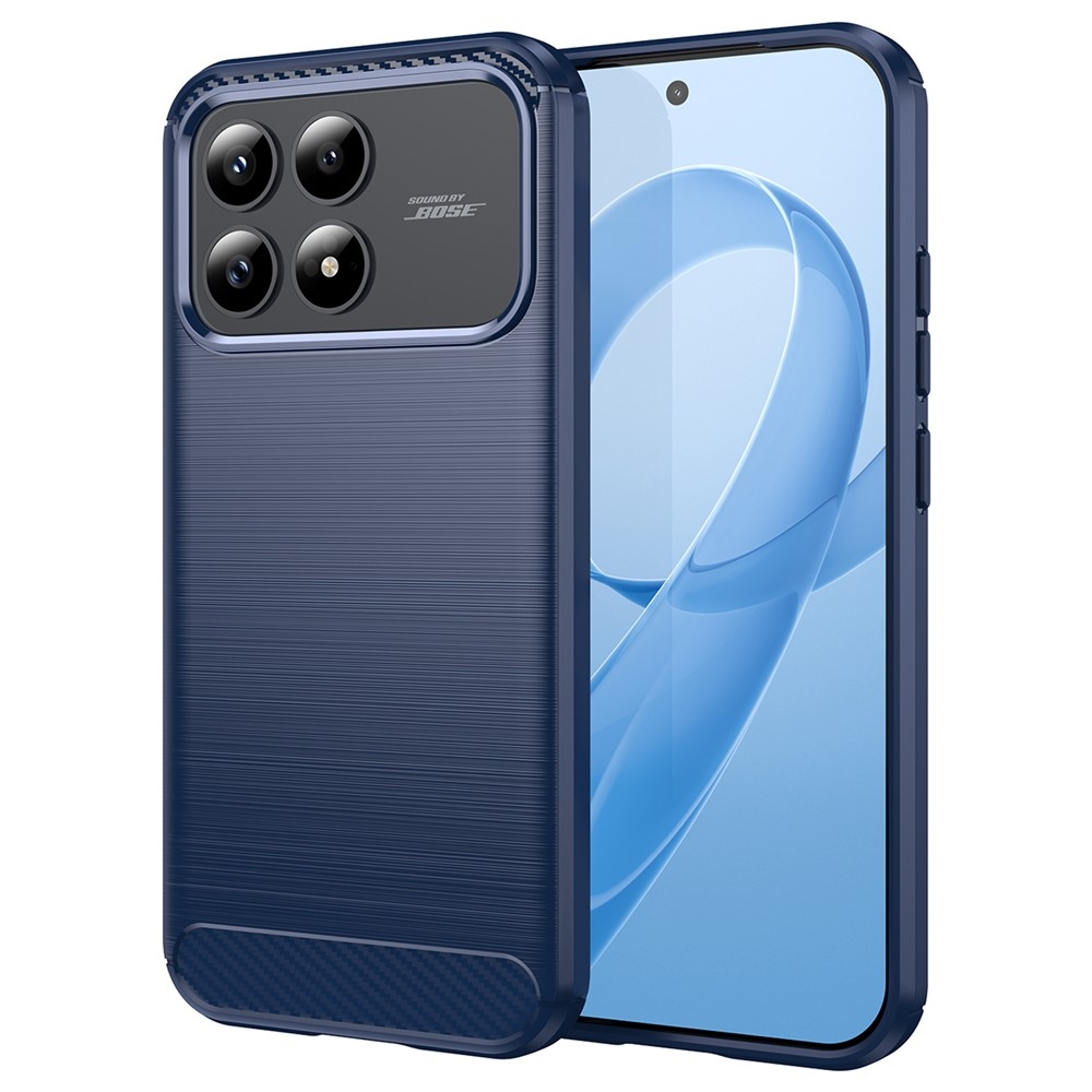 Carbon odolný gélový obal na Xiaomi Poco F8 Pro 5G - modrý
