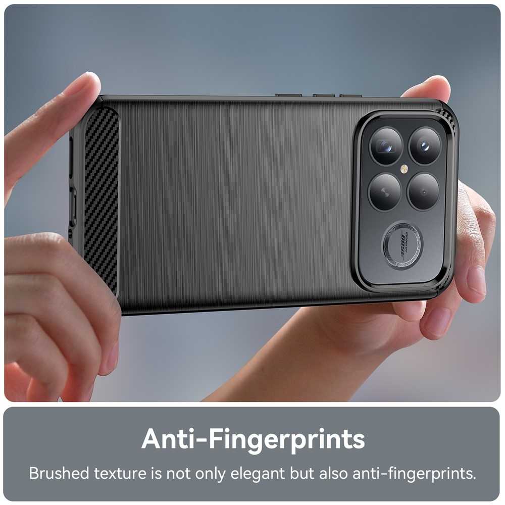 Carbon odolný gélový obal na Xiaomi Poco F8 Ultra 5G - čierny