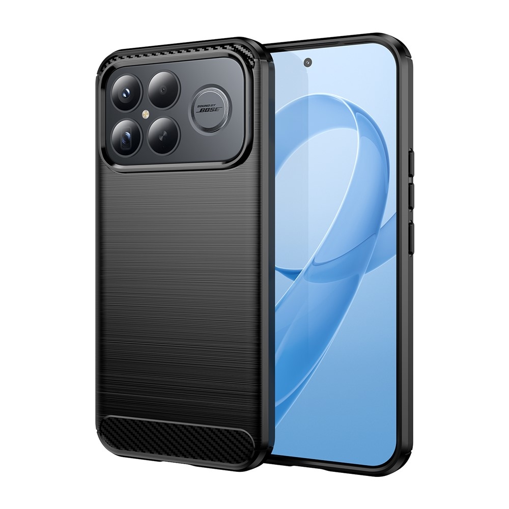 Carbon odolný gélový obal na Xiaomi Poco F8 Ultra 5G - čierny