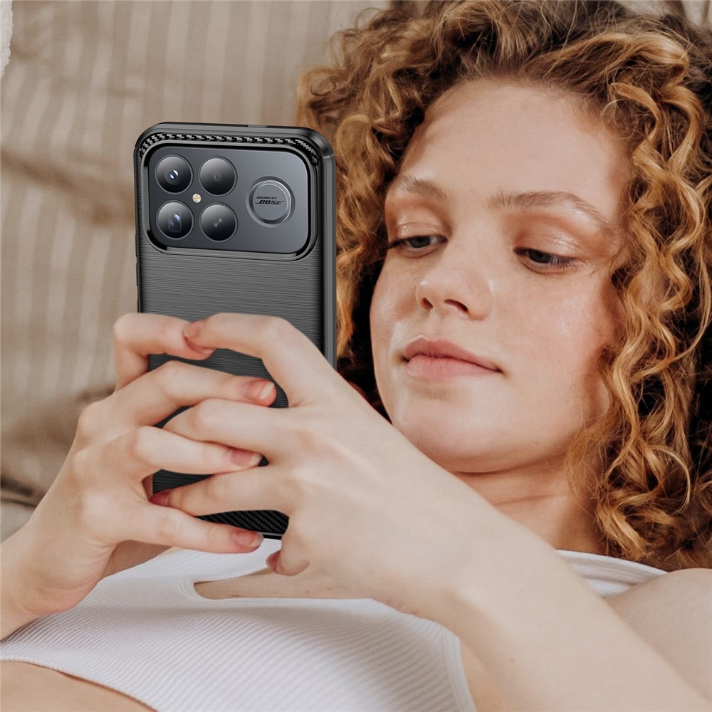 Carbon odolný gélový obal na Xiaomi Poco F8 Ultra 5G - čierny