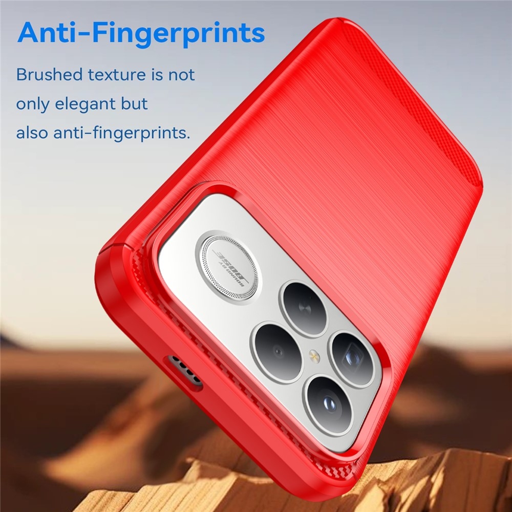 Carbon odolný gélový obal na Xiaomi Poco F8 Ultra 5G - červený