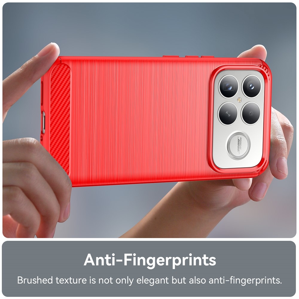 Carbon odolný gélový obal na Xiaomi Poco F8 Ultra 5G - červený