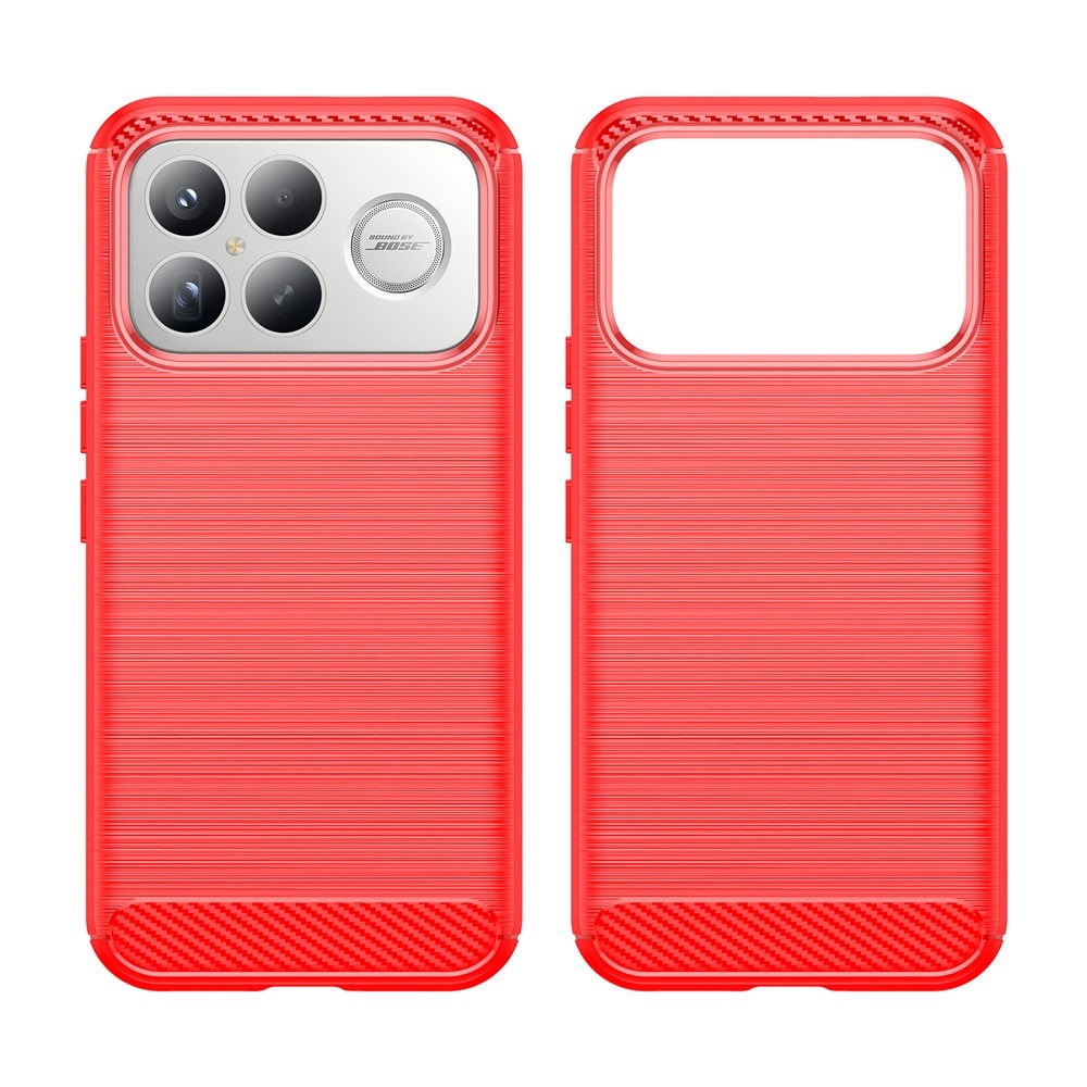 Carbon odolný gélový obal na Xiaomi Poco F8 Ultra 5G - červený