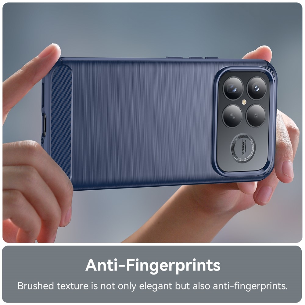 Carbon odolný gélový obal na Xiaomi Poco F8 Ultra 5G - modrý