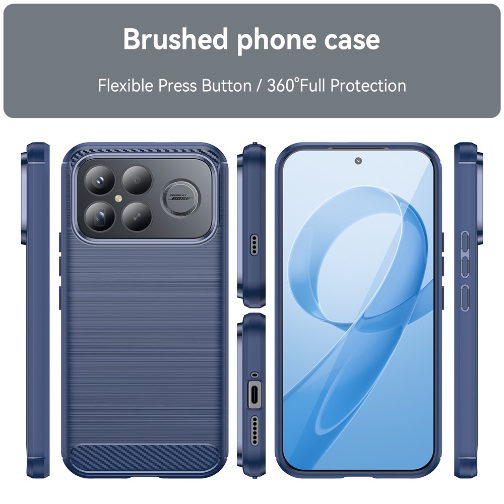 Carbon odolný gélový obal na Xiaomi Poco F8 Ultra 5G - modrý