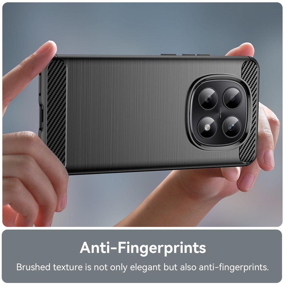 Carbon odolný gélový obal na Xiaomi Poco M8 5G/Redmi Note 15 5G - čierny