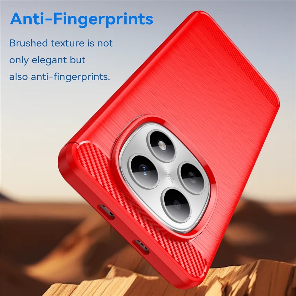 Carbon odolný gélový obal na Xiaomi Poco M8 5G/Redmi Note 15 5G - červený