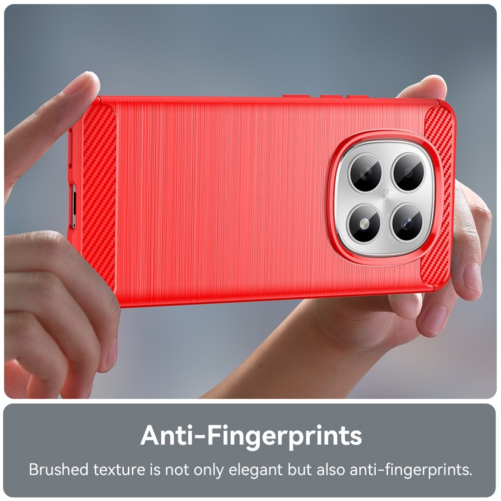 Carbon odolný gélový obal na Xiaomi Poco M8 5G/Redmi Note 15 5G - červený