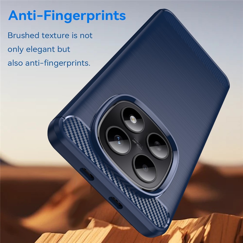 Carbon odolný gélový obal na Xiaomi Poco M8 5G/Redmi Note 15 5G - modrý