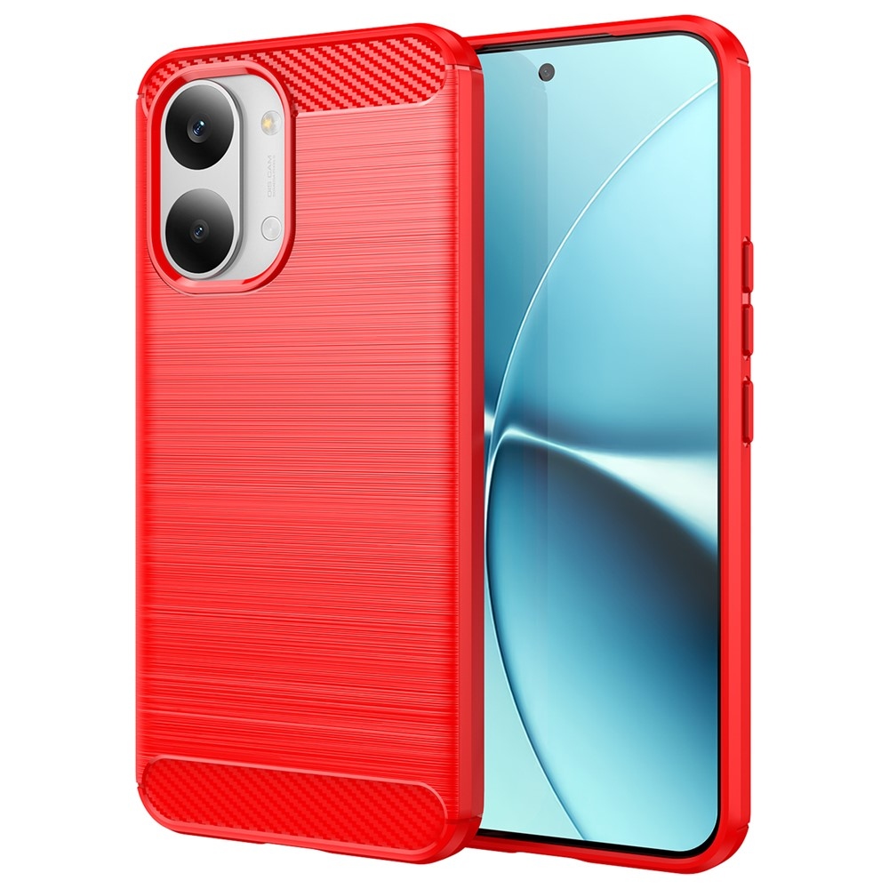 Carbon odolný gélový obal na Xiaomi Poco X8 Pro Max 5G - červený