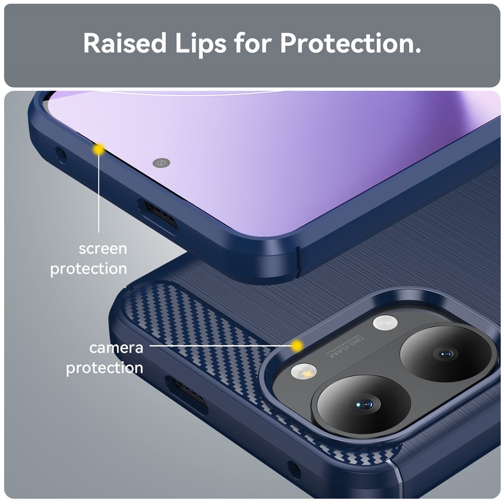 Carbon odolný gélový obal na Xiaomi Poco X8 Pro Max 5G - modrý