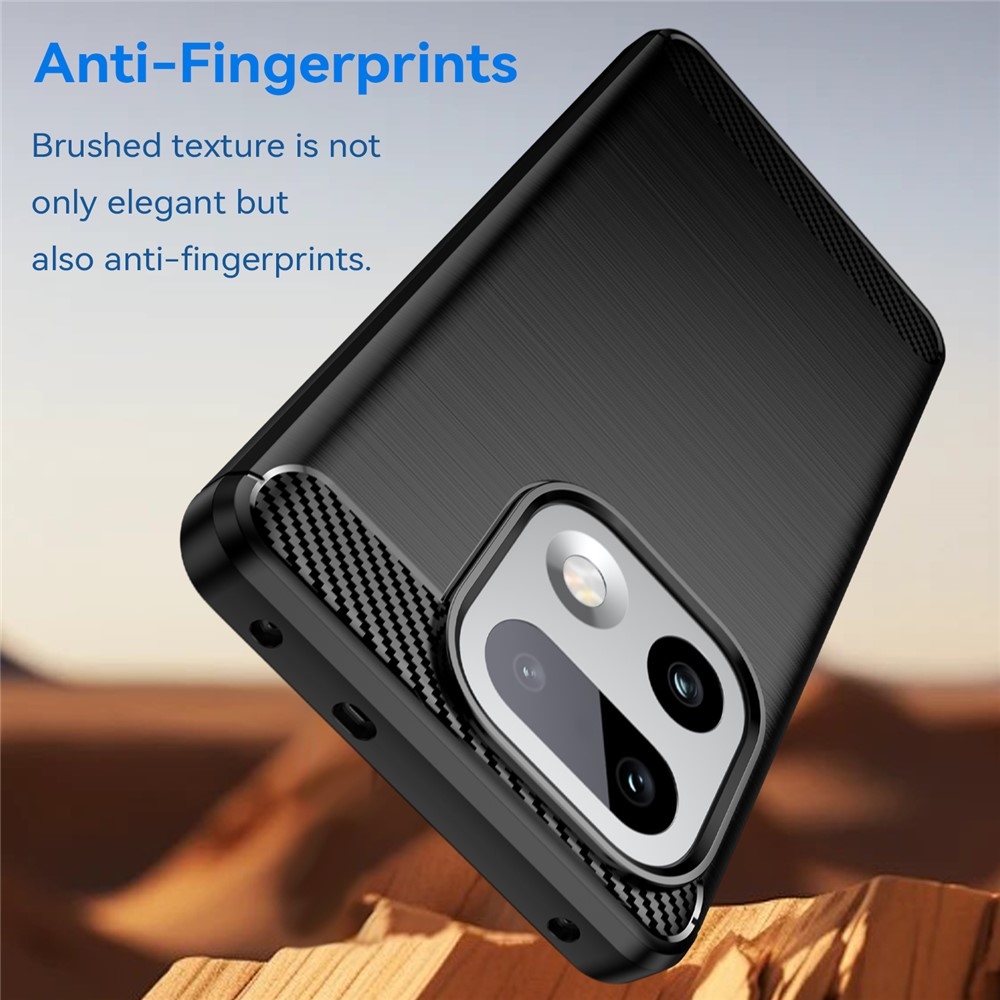 Carbon odolný gélový obal na Xiaomi Realme 16 Pro + 5G - čierny