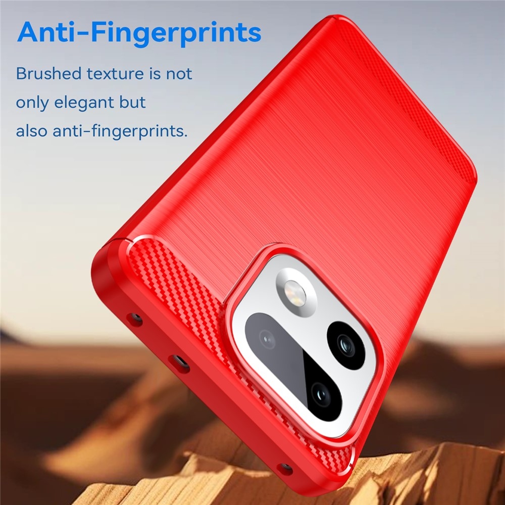 Carbon odolný gélový obal na Xiaomi Realme 16 Pro + 5G - červený