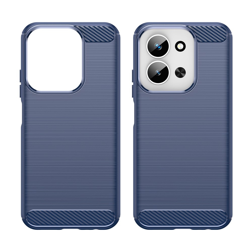 Carbon odolný gélový obal na Xiaomi Redmi 15C 4G (171mm)/Poco C85 4G (171mm) - modrý