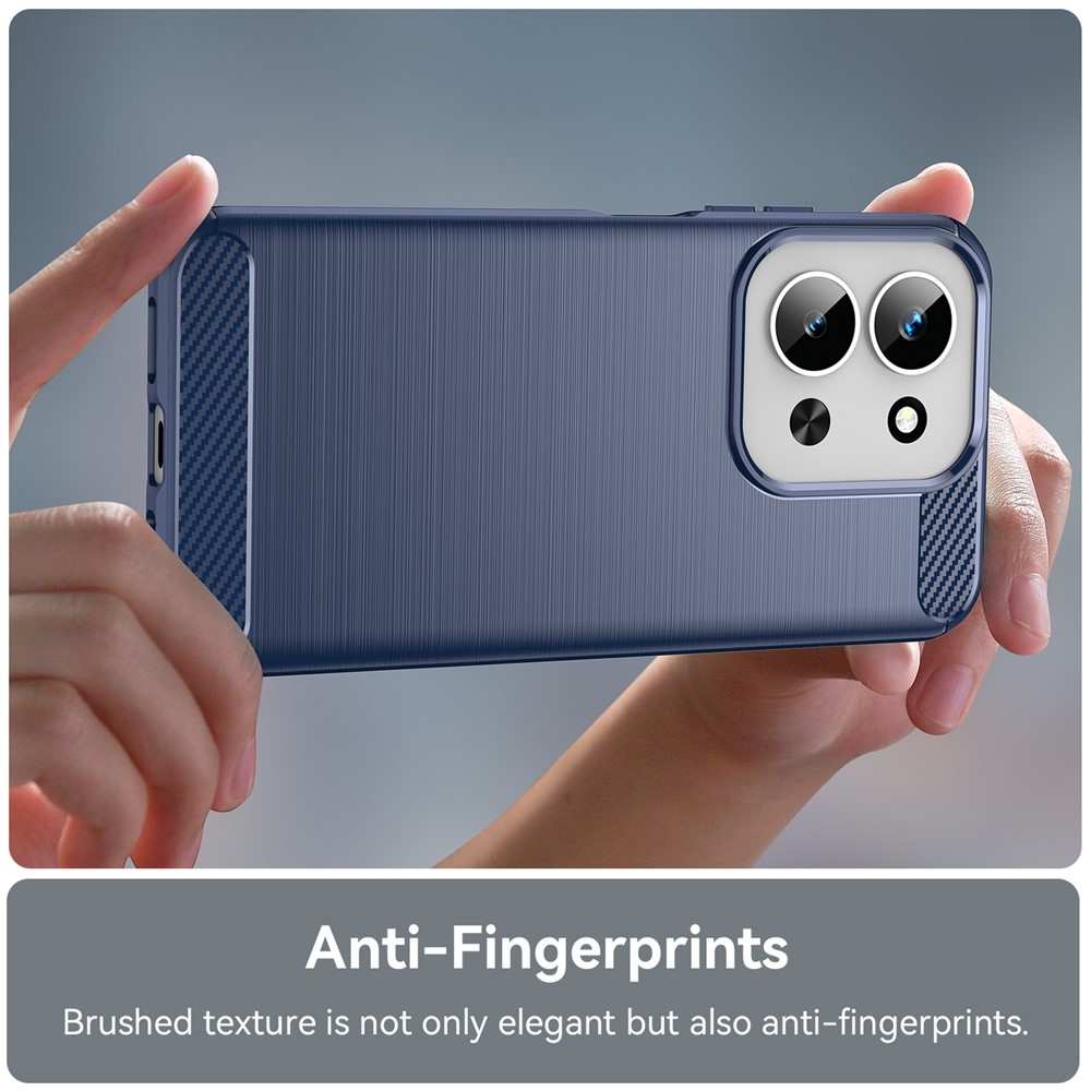 Carbon odolný gélový obal na Xiaomi Redmi 15C 4G (171mm)/Poco C85 4G (171mm) - modrý