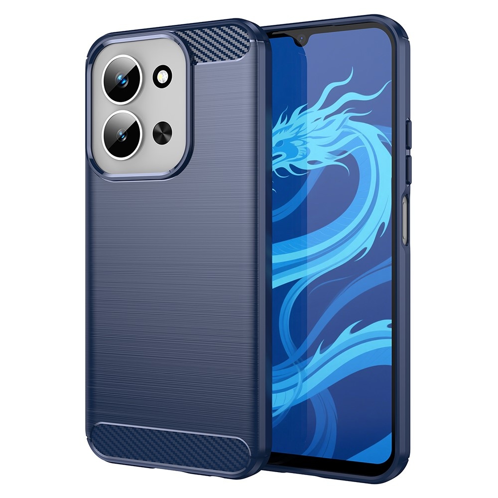 Carbon odolný gélový obal na Xiaomi Redmi 15C 4G (171mm)/Poco C85 4G (171mm) - modrý