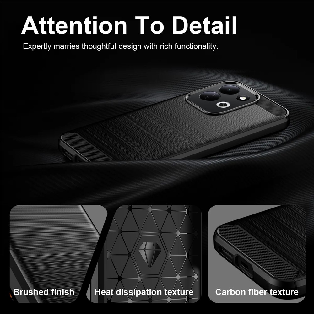 Carbon odolný gélový obal na Xiaomi Redmi 17 4G/5G - čierny