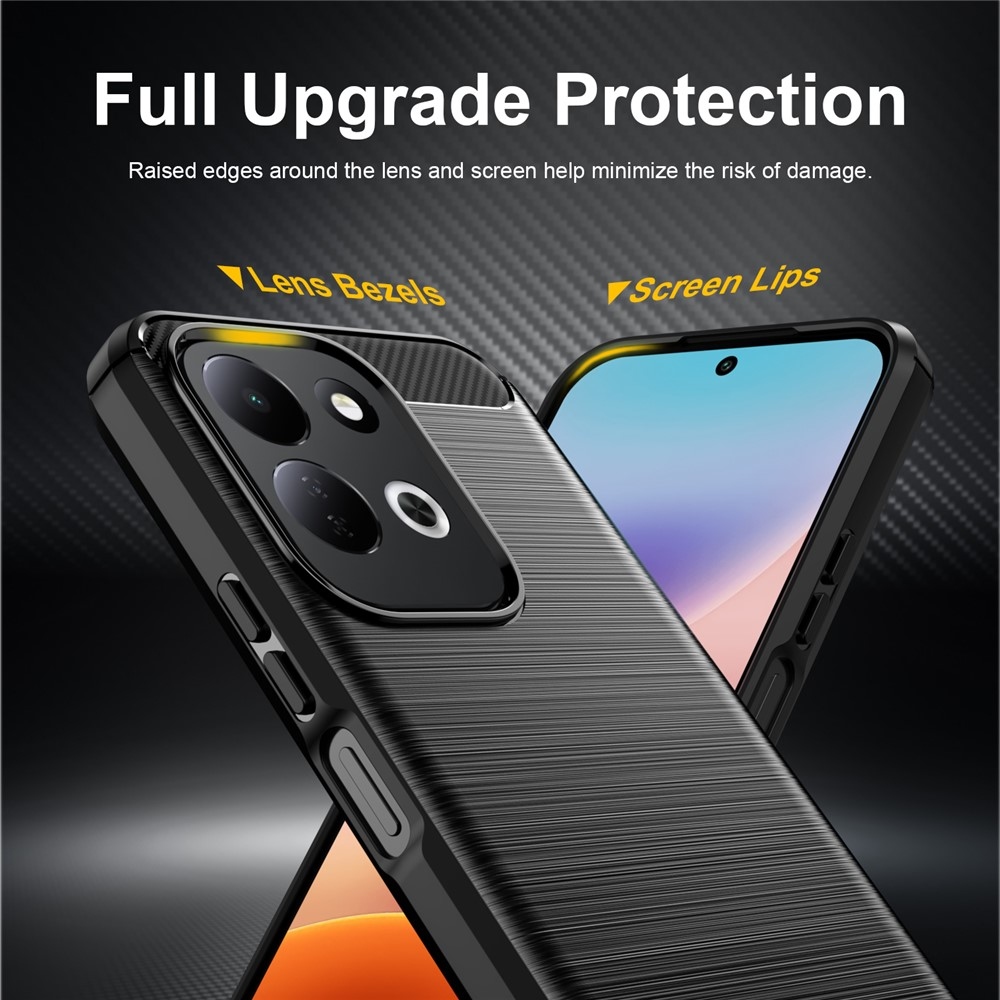 Carbon odolný gélový obal na Xiaomi Redmi 17 4G/5G - čierny