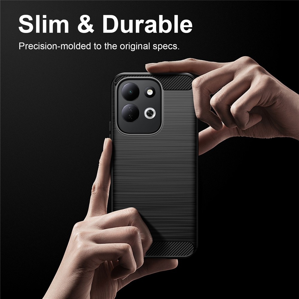Carbon odolný gélový obal na Xiaomi Redmi 17 4G/5G - čierny