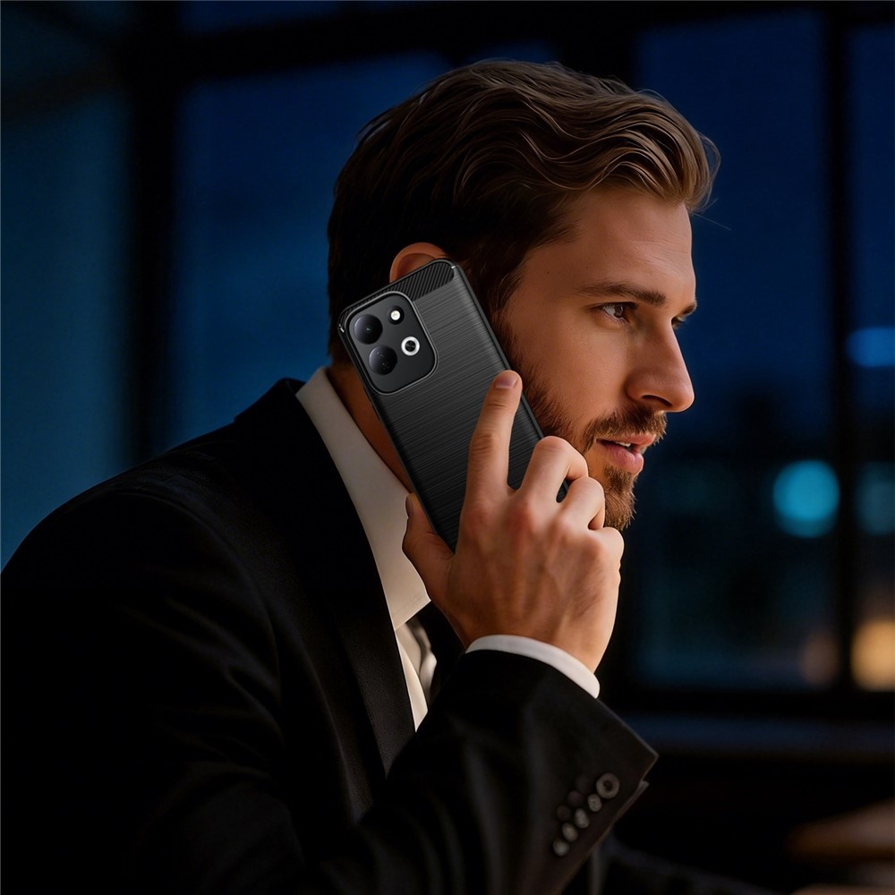 Carbon odolný gélový obal na Xiaomi Redmi 17 4G/5G - čierny