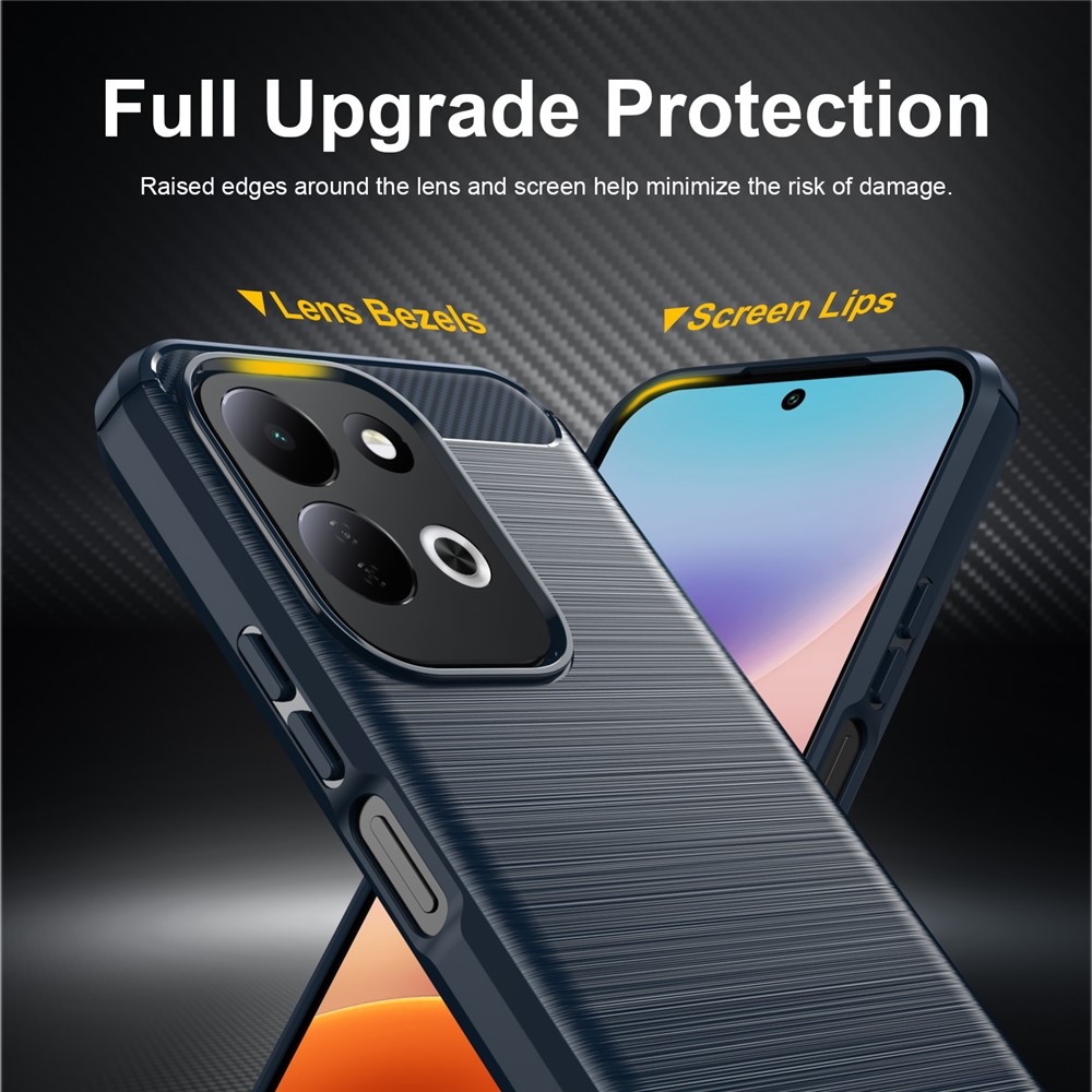 Carbon odolný gélový obal na Xiaomi Redmi 17 4G/5G - modrý