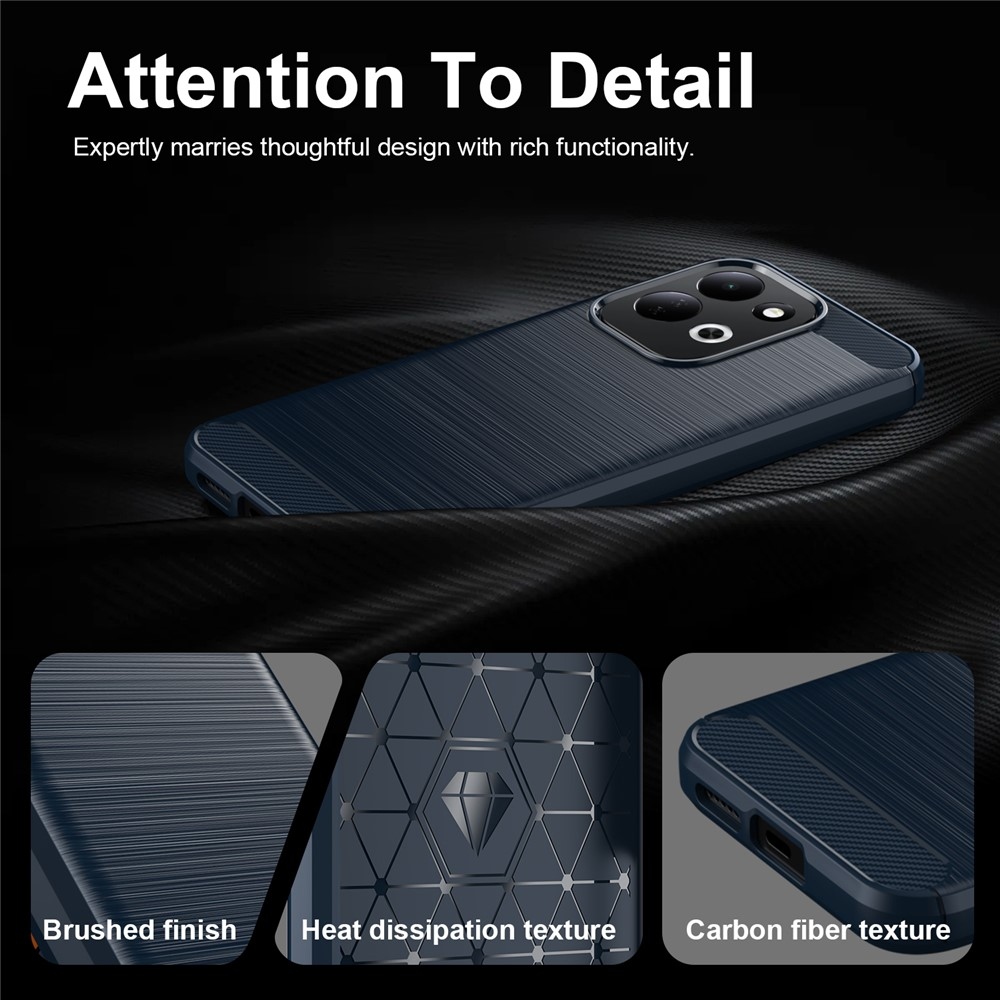Carbon odolný gélový obal na Xiaomi Redmi 17 4G/5G - modrý