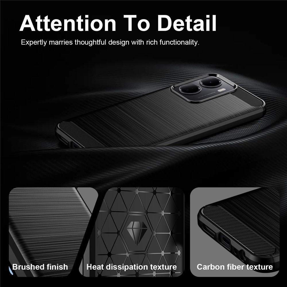 Carbon odolný gélový obal na Xiaomi Redmi A7 Pro - čierny