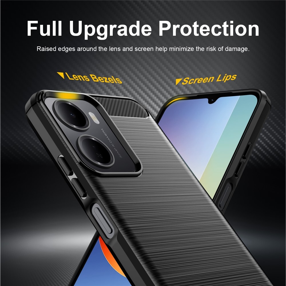 Carbon odolný gélový obal na Xiaomi Redmi A7 Pro - čierny