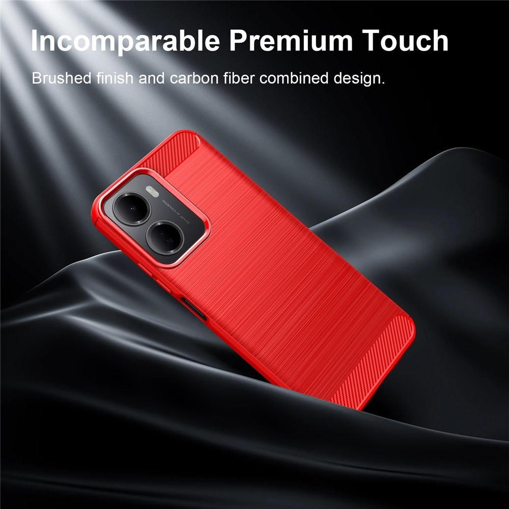 Carbon odolný gélový obal na Xiaomi Redmi A7 Pro - červený