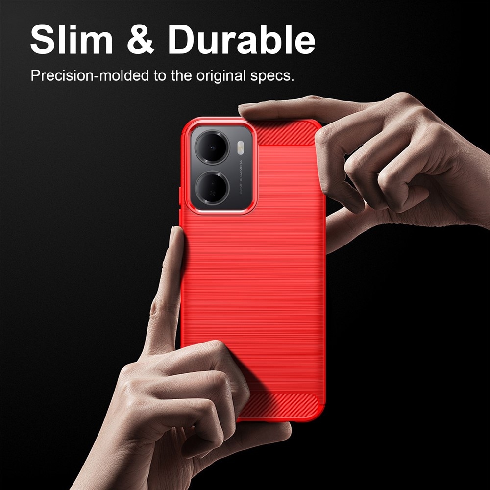 Carbon odolný gélový obal na Xiaomi Redmi A7 Pro - červený