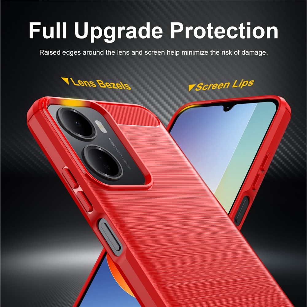 Carbon odolný gélový obal na Xiaomi Redmi A7 Pro - červený