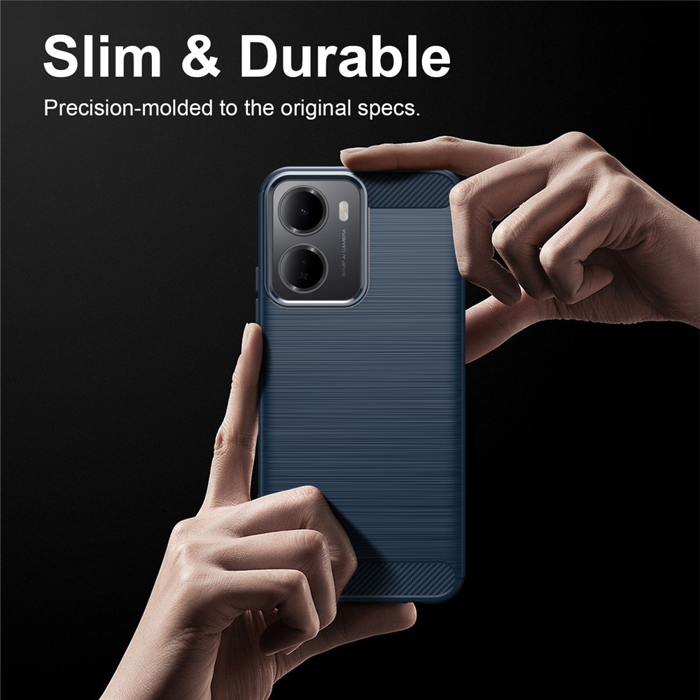 Carbon odolný gélový obal na Xiaomi Redmi A7 Pro - modrý