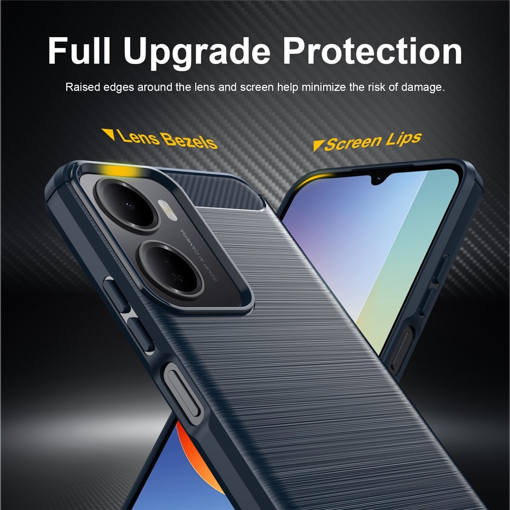 Carbon odolný gélový obal na Xiaomi Redmi A7 Pro - modrý