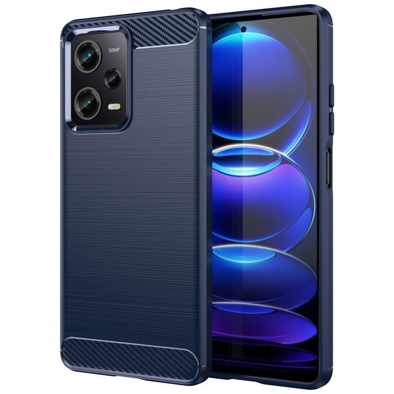 Carbon odolný gélový obal na Xiaomi Redmi Note 12 Pro 5G/Poco X5 Pro 5G - modrý