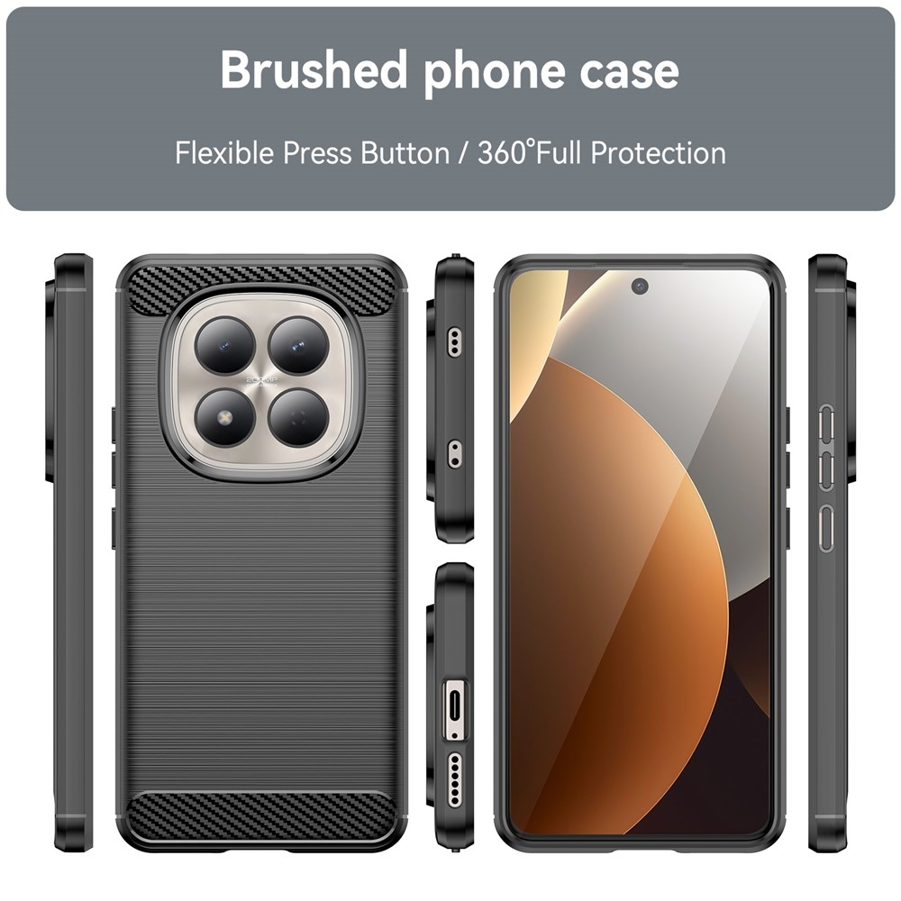 Carbon odolný gélový obal na Xiaomi Redmi Note 15 Pro 4G - čierny