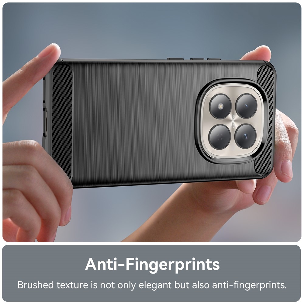 Carbon odolný gélový obal na Xiaomi Redmi Note 15 Pro 4G - čierny