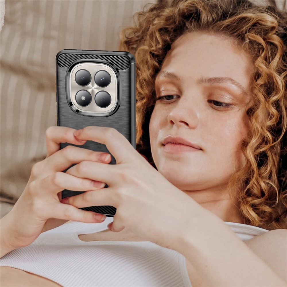 Carbon odolný gélový obal na Xiaomi Redmi Note 15 Pro 4G - čierny